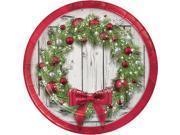 Rustic Wreath 7" Plate - SKU:325182 - UPC:039938424732 - Party Expo