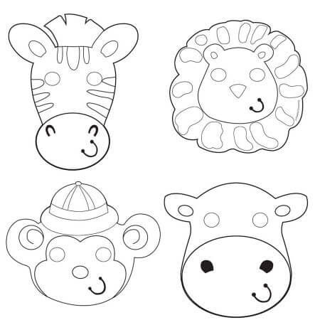 Safari Adventure Paper Masks - SKU:095520- - UPC:039938112868 - Party Expo