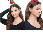 Santa Hat and Bowtie Headband Set - Red Sequin - SKU:HBC406R - UPC:831687032509 - Party Expo
