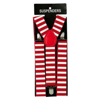 Santa Suspenders - Red And White - SKU:F77436 - UPC:721773774362 - Party Expo