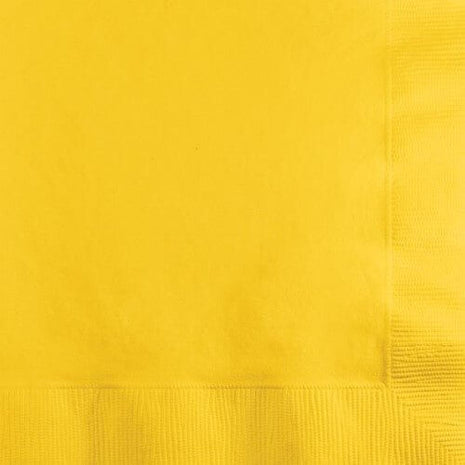 School Bus Yellow Lunch Napkins - SKU: - UPC:073525119427 - Party Expo