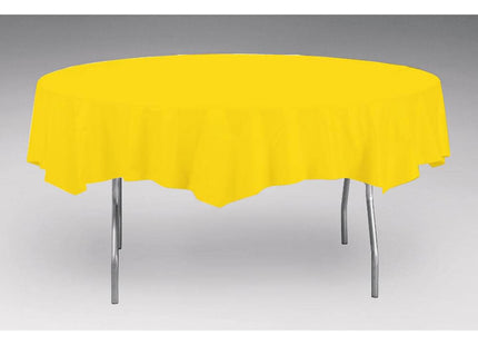 School Bus Yellow Octagon Round Tablecover - SKU:703269 - UPC:073525813141 - Party Expo