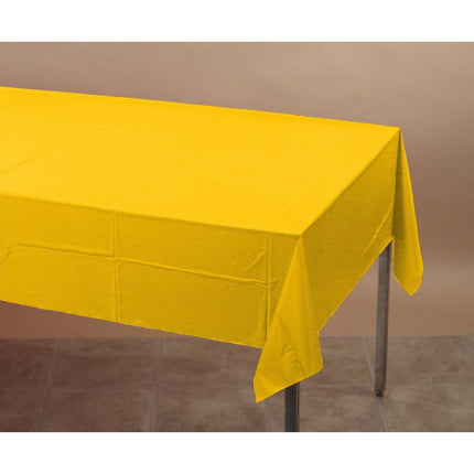 School Bus Yellow Plastic Tablecover - SKU:011012 - UPC:039938172558 - Party Expo