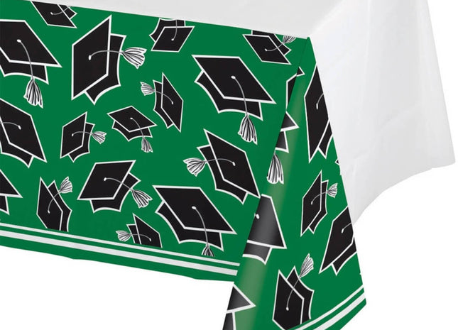 School Spirit Green Tablecover - 54" x 102" - SKU:32-0062 - UPC:039938360108 - Party Expo