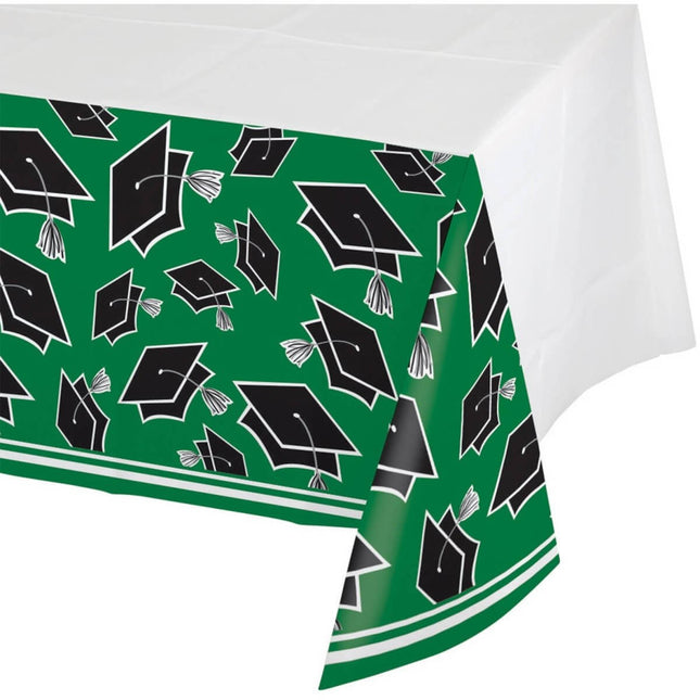 School Spirit Green Tablecover - 54" x 102" - SKU:32-0062 - UPC:039938360108 - Party Expo