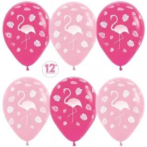 Sempertex - 11" Fashion Assorted Flamingo Latex Balloons (50pcs) Party Expo  