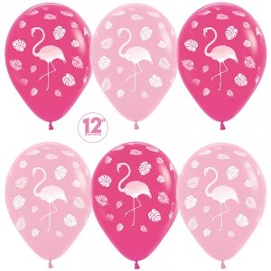 Sempertex - 11" Fashion Assorted Flamingo Latex Balloons (50pcs) - SKU:156118 - UPC:7703340156118 - Party Expo