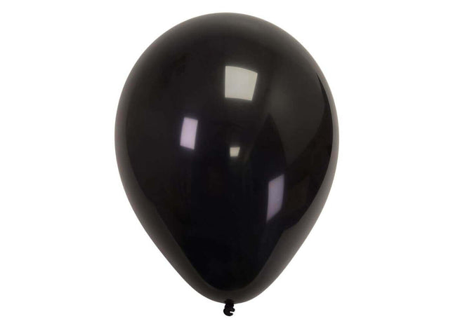 Sempertex - 11" Fashion Black Latex Balloons (50pcs) - SKU:231464 - UPC:7703340231464 - Party Expo
