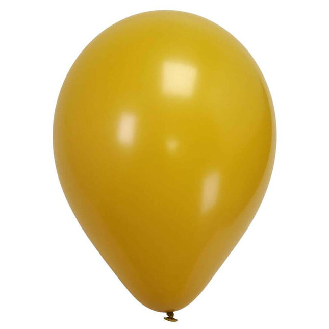 Sempertex - 11" Fashion Mustard Latex Balloons (50pcs) - SKU:177502 - UPC:7703340177502 - Party Expo