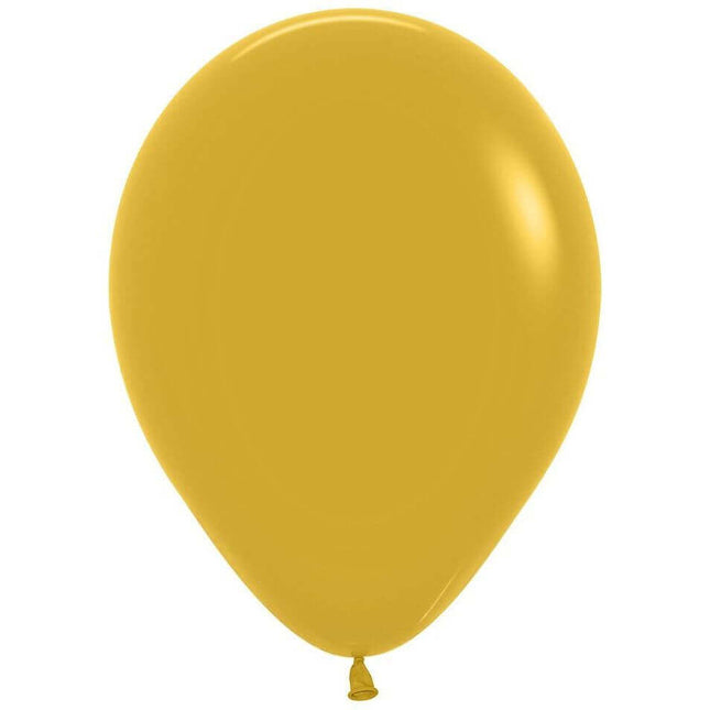 Sempertex - 11" Fashion Mustard Latex Balloons (50pcs) - SKU:177502 - UPC:7703340177502 - Party Expo