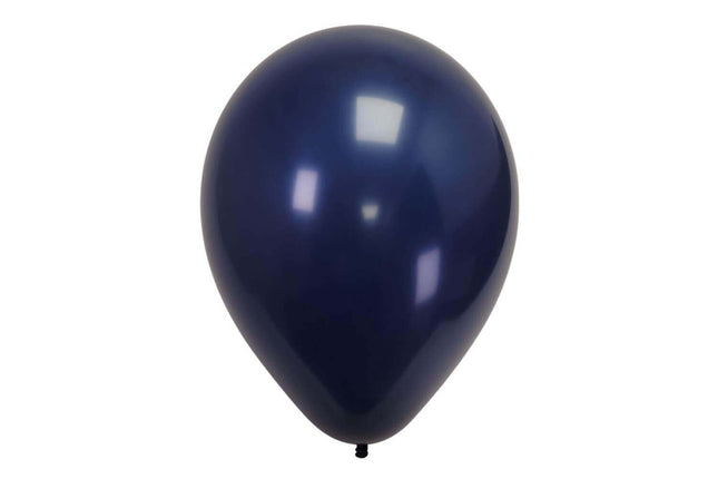 Sempertex - 11" Fashion Navy Blue Latex Balloons (50pcs) - SKU:255378 - UPC:7703340255378 - Party Expo