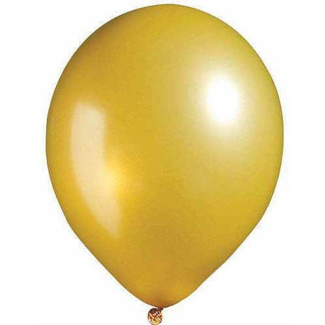 Sempertex - 11" Metallic Gold Latex Balloons (100ct) - SKU:530821 - UPC:030625530828 - Party Expo