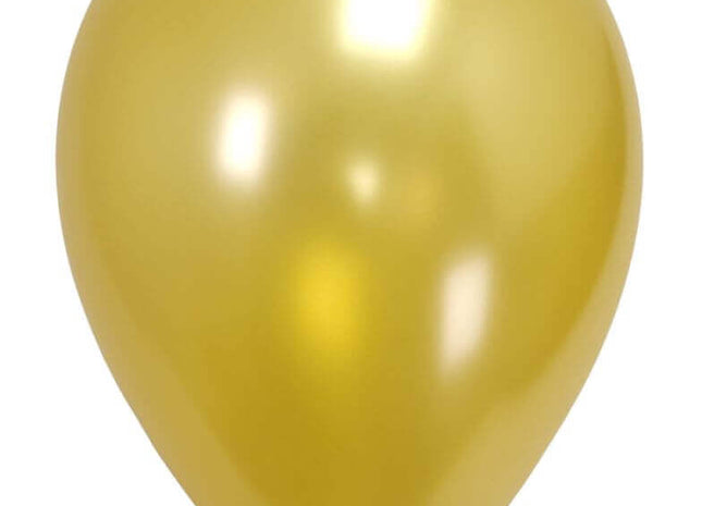Sempertex - 11" Metallic Gold Latex Balloons (50pcs) - SKU:238265 - UPC:7703340238265 - Party Expo