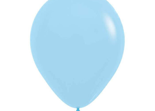 Sempertex - 11" Pastel Matte Blue Latex Balloons (100pcs) - SKU:531771 - UPC:030625531771 - Party Expo