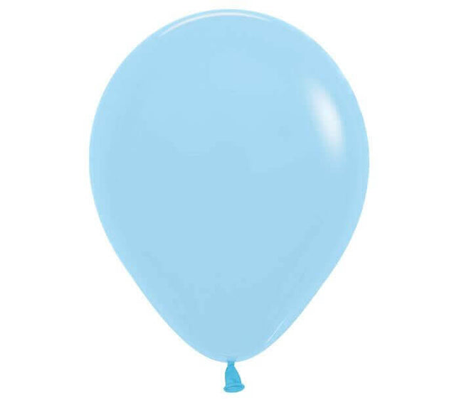 Sempertex - 11" Pastel Matte Blue Latex Balloons (100pcs) - SKU:531771 - UPC:030625531771 - Party Expo