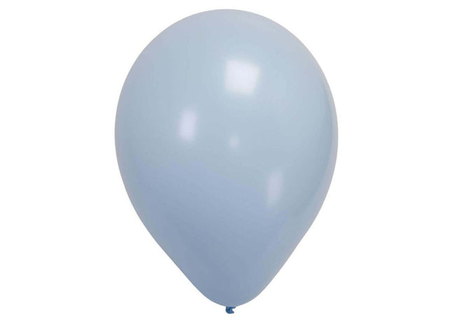 Sempertex - 11" Pastel Matte Blue Latex Balloons (50pcs) - SKU:155746 - UPC:7703340155746 - Party Expo
