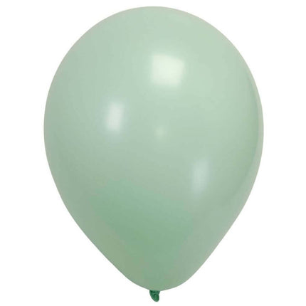 Sempertex - 11" Pastel Matte Green Latex Balloons (50pcs) - SKU:155708 - UPC:7703340155708 - Party Expo