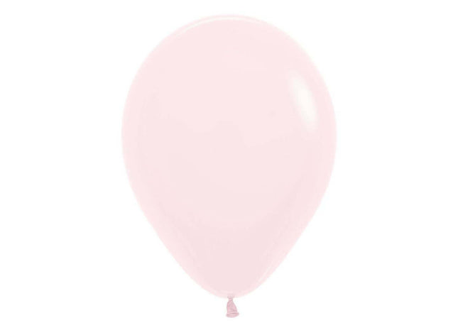 Sempertex - 11" Pastel Matte Pink Latex Balloons (50pcs) - SKU:155623 - UPC:7703340155623 - Party Expo