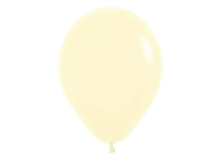 Sempertex - 11" Pastel Matte Yellow Latex Balloons (50pcs) - SKU:155661 - UPC:7703340155661 - Party Expo