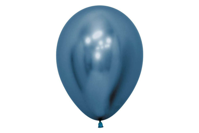 Sempertex - 11" Reflex Blue Latex Balloons (50pcs) - SKU:169583 - UPC:7703340169583 - Party Expo
