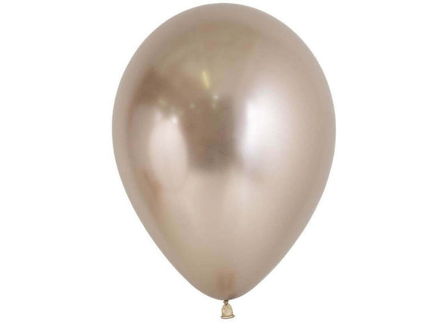 Sempertex - 11" Reflex Champagne Latex Balloons (50pcs) - SKU:386669 - UPC:7703340386669 - Party Expo
