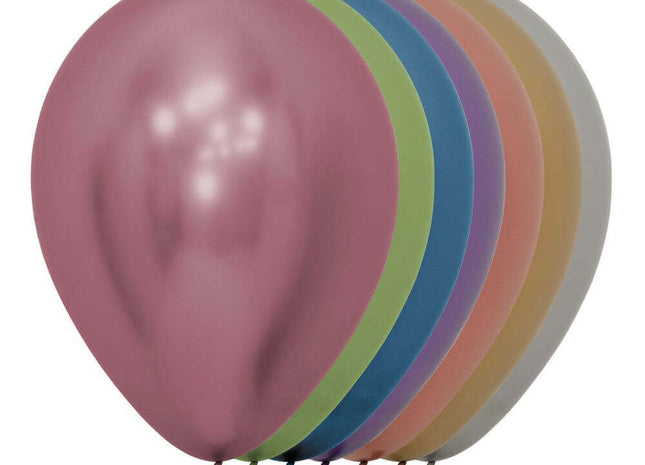 Sempertex - 11" Reflex Deluxe Assorted Latex Balloons (50pcs) - SKU:170145 - UPC:7703340170145 - Party Expo