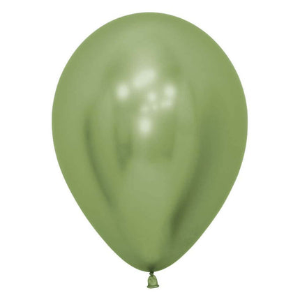 Sempertex - 11" Reflex Lime Green Latex Balloons (50pcs) - SKU:169736 - UPC:7703340169736 - Party Expo