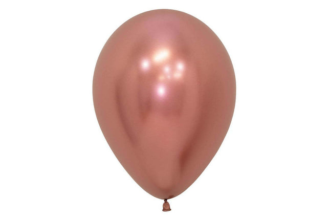 Sempertex - 11" Reflex Rose Gold Latex Balloons (50pcs) - SKU:169675 - UPC:7703340169675 - Party Expo