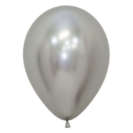 Sempertex - 11" Reflex Silver Latex Balloons (50pcs) - SKU:169705 - UPC:7703340169705 - Party Expo