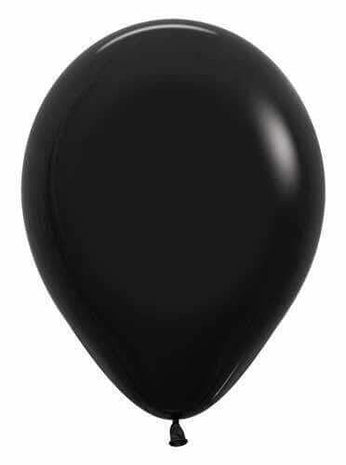 Sempertex - 18" Deluxe Black Latex Balloons (25 Count) - SKU:550141 - UPC:030625550147 - Party Expo