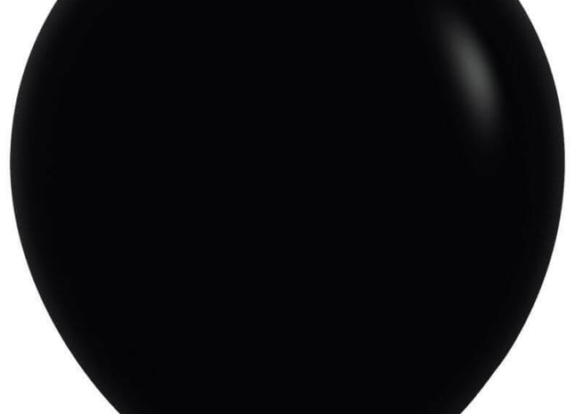 Sempertex - 18" Fashion Black Latex Balloons (25pcs) - SKU:251448 - UPC:7703340251448 - Party Expo