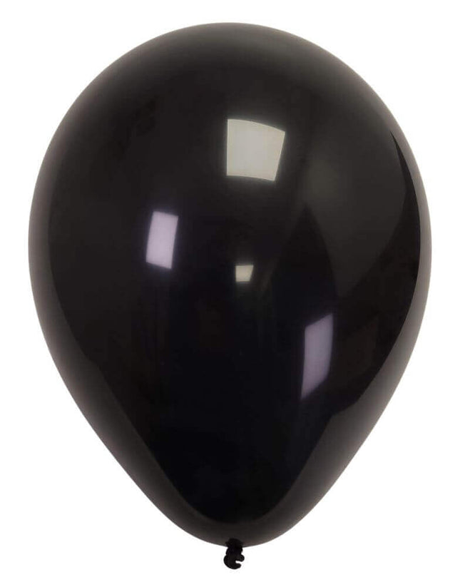 Sempertex - 18" Fashion Black Latex Balloons (25pcs) - SKU:251448 - UPC:7703340251448 - Party Expo