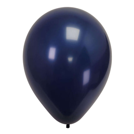 Sempertex - 18" Fashion Navy Blue Latex Balloons (25pcs) - SKU:152875 - UPC:7703340152875 - Party Expo