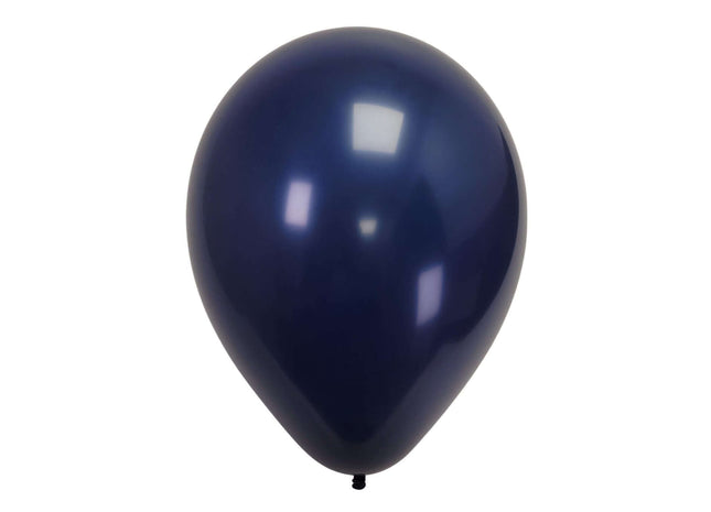 Sempertex - 18" Fashion Navy Blue Latex Balloons (25pcs) - SKU:152875 - UPC:7703340152875 - Party Expo
