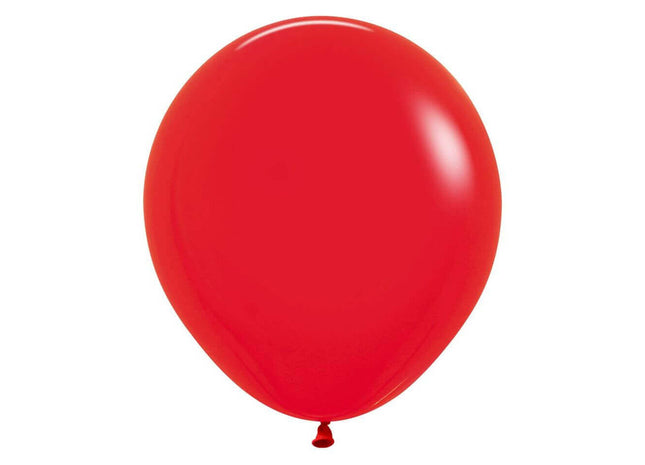 Sempertex - 18" Fashion Red Latex Balloons (2pcs) - SKU:251240 - UPC:7703340251240 - Party Expo