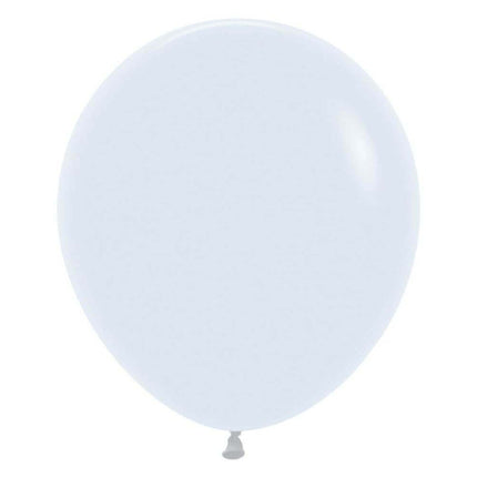 Sempertex - 18" Fashion White Latex Balloons (25pcs) - Party Expo