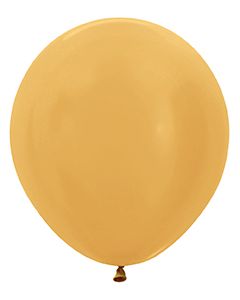 Sempertex - 18" Metallic Gold Latex Balloons (25pcs) - SKU:550821 - UPC:030625550826 - Party Expo