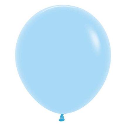 Sempertex - 18" Pastel Matte Blue Latex Balloons (25pcs) - SKU:155272 - UPC:7703340155272 - Party Expo