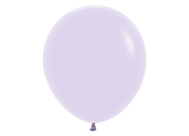 Sempertex - 18" Pastel Matte Lilac Latex Balloons (25pcs) - SKU:155357 - UPC:7703340155357 - Party Expo