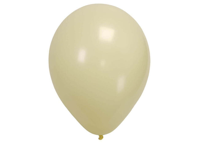Sempertex - 18" Pastel Matte Yellow Latex Balloons (25pcs) - SKU:155111 - UPC:7703340155111 - Party Expo