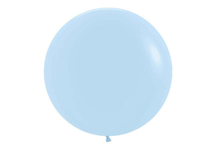 Sempertex - 24" Pastel Matte Blue Latex Balloons (10pcs) - SKU:155289 - UPC:7703340155289 - Party Expo