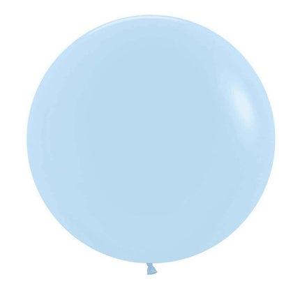 Sempertex - 24" Pastel Matte Blue Latex Balloons (10pcs) - SKU:155289 - UPC:7703340155289 - Party Expo