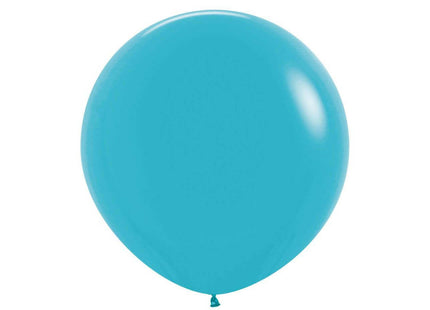 Sempertex - 36" Fashion Caribbean Blue Latex Balloons (2pcs) - SKU:113210 - UPC:7703340113210 - Party Expo