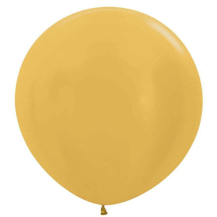 Sempertex - 36" Metallic Gold Latex Balloons (2pcs) - SKU:114200 - UPC:7703340114200 - Party Expo