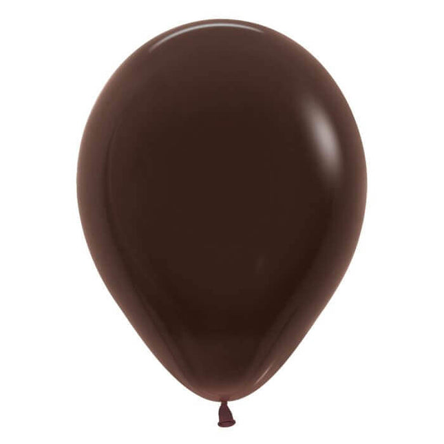 Sempertex - 5" Deluxe Chocolate Latex Balloons (100pcs) - SKU:510751 - UPC:030625510752 - Party Expo