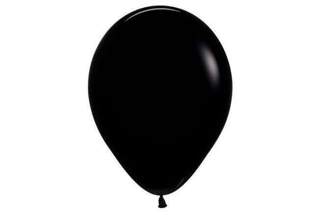 Sempertex - 5" Fashion Black Latex Balloons (50pcs) - SKU:201467 - UPC:7703340201467 - Party Expo