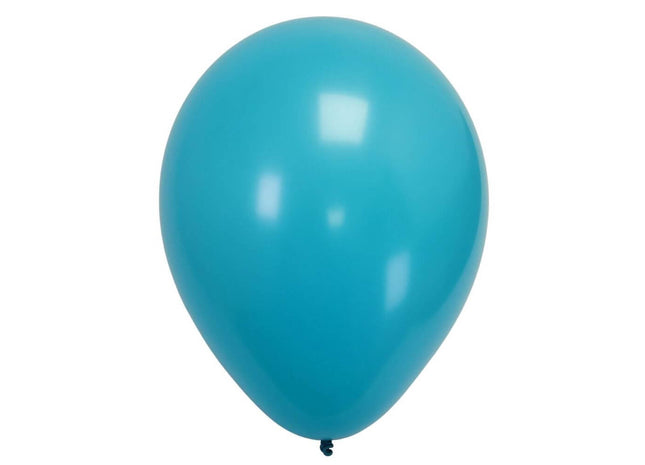 Sempertex - 5" Fashion Caribbean Blue Latex Balloons (50pcs) - SKU:200927 - UPC:7703340200927 - Party Expo