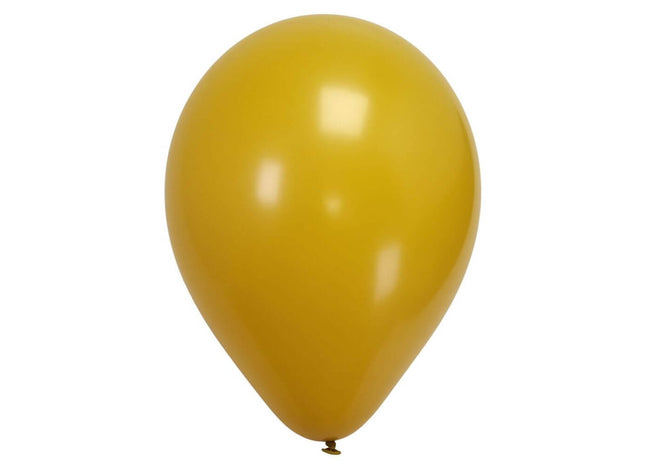 Sempertex - 5" Fashion Mustard Latex Balloons (50pcs) - SKU:177472 - UPC:7703340177472 - Party Expo