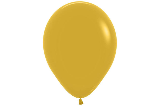 Sempertex - 5" Fashion Mustard Latex Balloons (50pcs) - SKU:177472 - UPC:7703340177472 - Party Expo