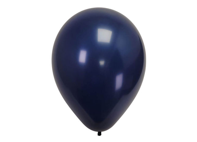 Sempertex - 5" Fashion Navy Blue Latex Balloons (50pcs) - SKU:255330 - UPC:7703340255330 - Party Expo